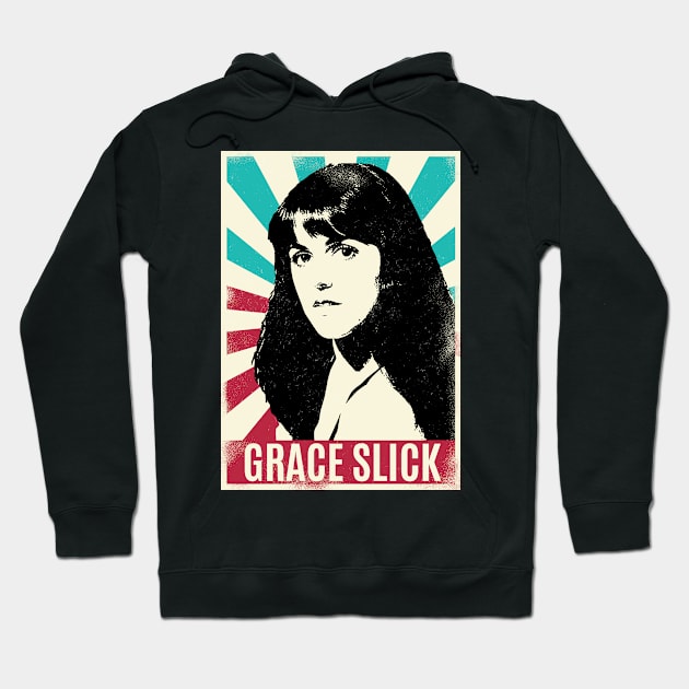 Vintage Retro GRACE SLICK 80S Hoodie by Bengkel Band